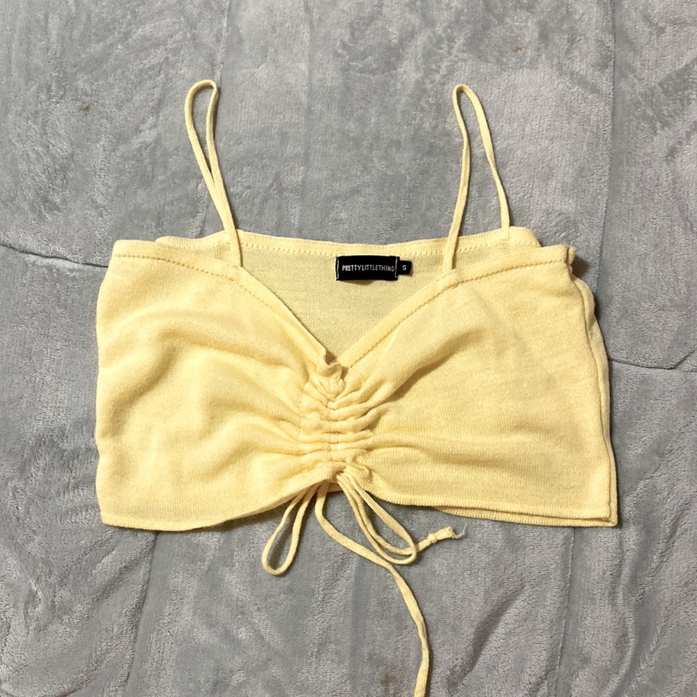 Cute Yellow Crop Tank